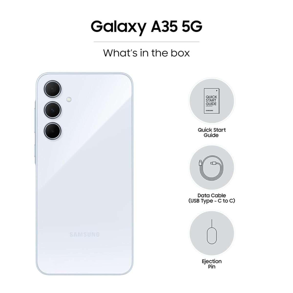 Samsung Galaxy A35 5G (Awesome Iceblue, 8GB RAM, 128GB Storage) - Image 2