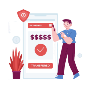hand-drawn-flat-online-mobile-payment-concept-illustration-man-buying-with-phone